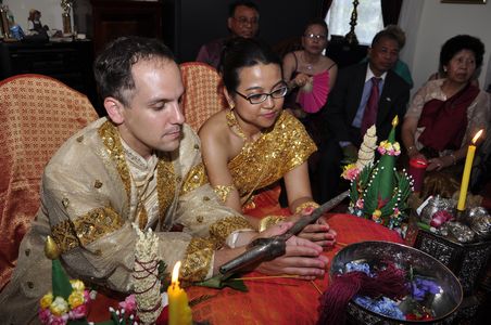 The knot-tying ceremony